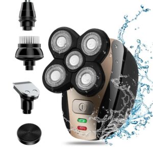 5 i 1 Shaver, skullshaver/Næse/øre trimmer/ Ansigtsrenser/Ansigtsmassage/ trimmer