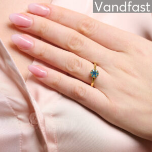 ANNEBRAUNER Flower Ring Blue - 66