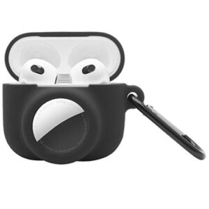 AirPods 3 | DeLX™ Silikone Cover m. AirTag Holder - Sort