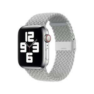 Apple Watch (38/40/SE/41mm) - Deluxe™ Flettet Nylon Rem - Hvid