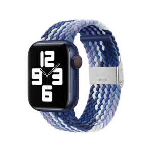 Apple Watch (38/40/SE/41mm) - Deluxe™ Woven Flettet Loop Rem - Blå