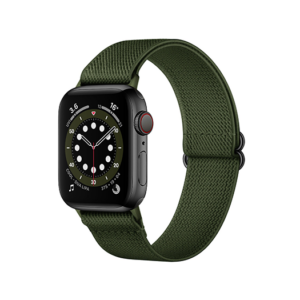 Apple Watch (38/40/SE/41mm) - Polyester Nylon Rem Armbånd - Grøn