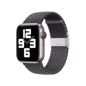 Apple Watch (42/44/SE/45mm & Ultra) - Deluxe™ Flettet Nylon Rem - Grå