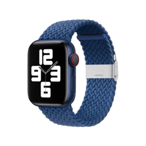 Apple Watch (42/44/SE/45mm & Ultra) - Deluxe™ Flettet Nylon Rem - Navy