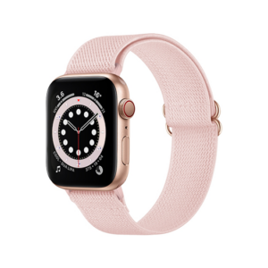 Apple Watch (42/44/SE/45mm & Ultra) - Polyester Nylon Rem Armbånd - Pink