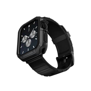 Apple Watch (45mm) - K2™ Stødsikkert Håndværker Rem / Cover - Sort