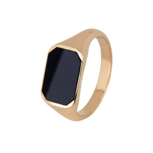 Black Signet Ring 14K Guld