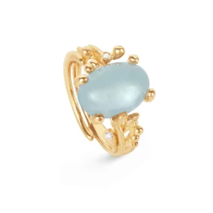 BoHo Ring Lille 18K Guld Akvamarin