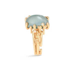 BoHo Ring Medium 18K Guld Akvamarin