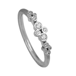 Clover Ring 14K Hvidguld