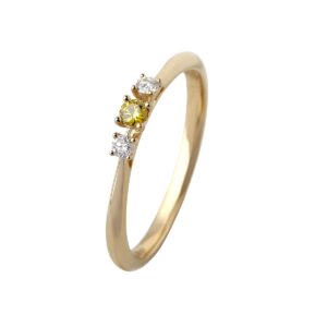 Colorful Ring 14K Guld Gul - 54