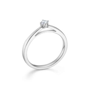 Crown Ring 14K Hvidguld