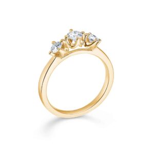 Crown Trinity Ring 14K Guld