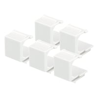 DELTACO blank cover for Keystone ports, 5-pack, hvid