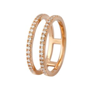 Double Ring 18K Rosaguld