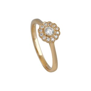 Halo Ring 14K Guld