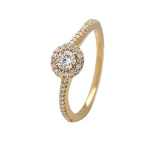 Halo Ring 18K Guld