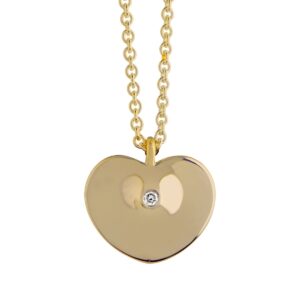 Heart Drop Large Vedhæng 14K Guld