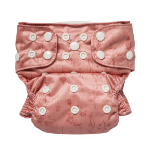 Heritage Hug onesize aio - coral herb - type Enkelt lækagebarriere, Velour inderside, Trifold indlæg