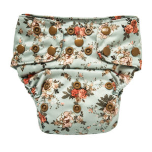 Heritage Hug onesize aio - morning bloom - type Enkelt lækagebarriere, Staydry inderside, Slange indlæg