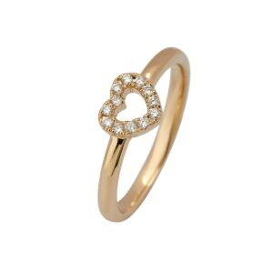 Hjertering Ring 14K Guld