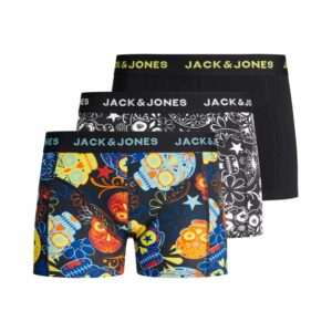 Jack & Jones 3-pak underbukser med kranie print i forskellige farver til drenge