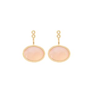 Lotus Ørestik Pendant 18K Guld Månesten
