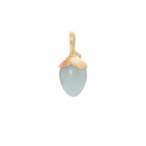 Lotus Vedhæng 18K Guld Aquamarin