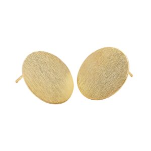 Mini Coin Earstiks Forgyldt Sølv