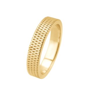 Mosaic Cross Ring 14K Guld