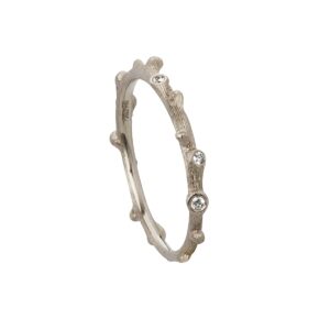 Nature Ring 18K Hvidguld