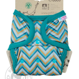 Petit Lulu onesize cover - trykknapper - knitted chevron