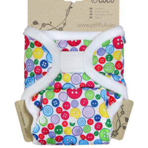 Petit Lulu onesize prefold cover - velcro - sewing buttons