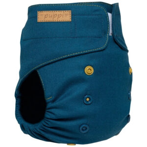 Puppi cover i merinould - royal blue - velcro - vælg størrelse - størrelse Onesize SIO
