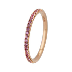 Puzzle Colours Ring 14K Rosaguld Safirer
