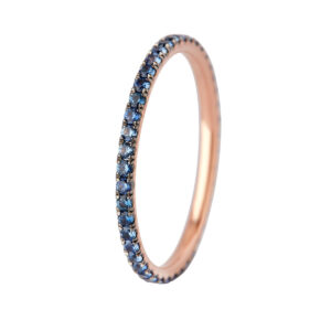 Puzzle Colours Ring 14K Rosaguld Safirer