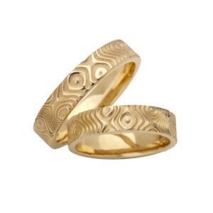 Raindrops Vielsesringe 14K Guld