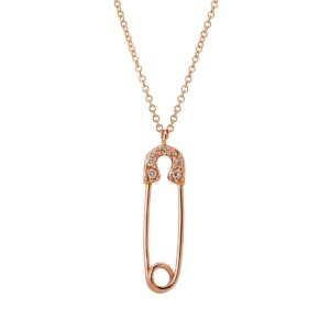 Safety Pin Halskæde 18K Rosaguld