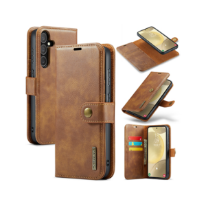 Samsung Galaxy S24 - DG.MING™ Vintage 2-In-1 Læder Etui M. Cover - Brun