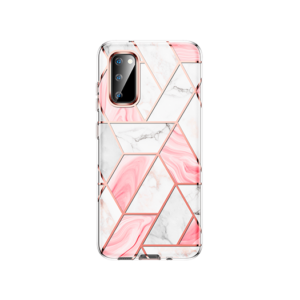 Samsung S20 - UNIQ™ Marble Silikone Cover - Rose Pearl