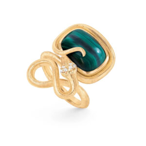 Snakes Ring 18K Guld Malakit