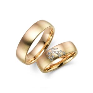 Sunrise Vielsesringe 14K Guld