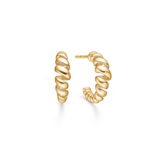 Swirl Øreringe 14K Guld