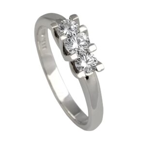 Trio Ring 14K Hvidguld