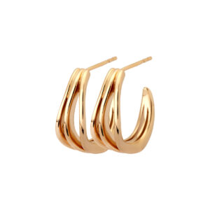 Wavy Øreringe 14K Guld