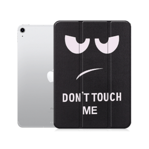 iPad 10.9" 2022 (10th gen) - "Don't Touch" Trifold Læder Cover - Sort