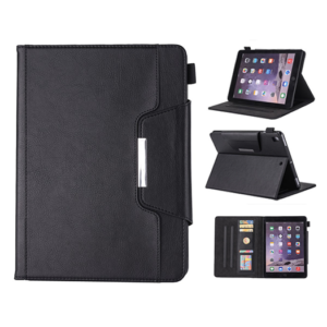 iPad 5 - 9.7" - Verona™ Multietui Ægte Læder Cover - Sort