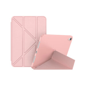 iPad Mini 6 - Orgami Trifold Læder Cover M. Stander - Rose/Lyserød