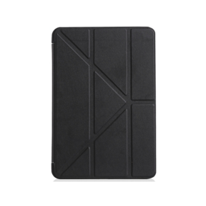 iPad Pro 12,9" (2022/2021) - Orgami Trifold Læder Cover M. Stander - Sort