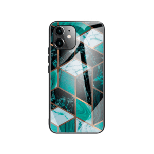 iPhone 11 - DELUXE™ Marble Cover M. Glas Bagside - Emerald